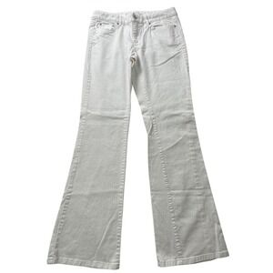Michael Kors Womens White Flare Leg Denim Jeans Size 6 Stretch 5-Pocket Pants